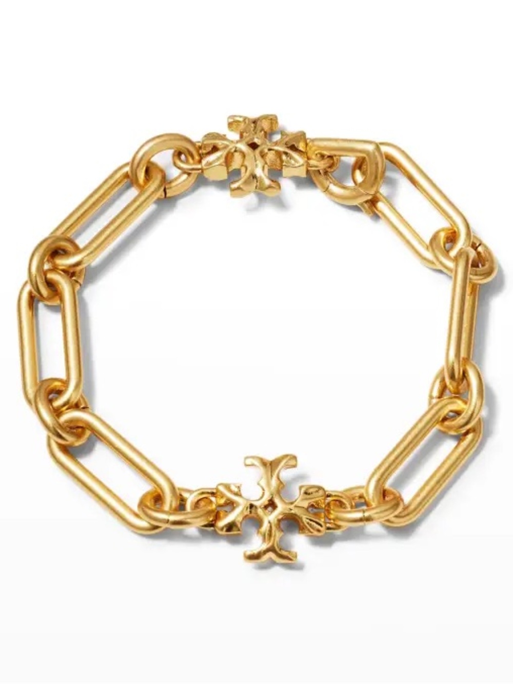New Tory Burch Roxanne Gold Tone Logo Bracelet